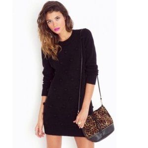MOVING - MAKE AN OFFER MINKPINK short black pom pom sweater dress